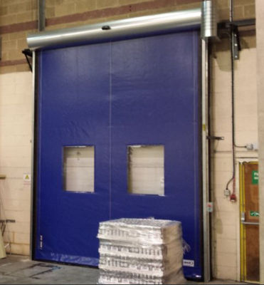 Industrial PVC Fast Rapid Roller Doors Keamanan Ritsleting Rana Berkecepatan Tinggi