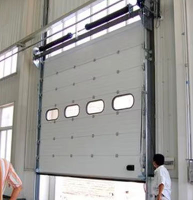 Pintu Bagian Berkapasitas Bubuk Putih Bertahan Angin Otomatis / Manual Operasi Keamanan Edge Photocell bagian atas Garasi